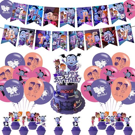 Vampirina Theme Birthday Party Decorations Vampirina Halloween Party Supply Set For