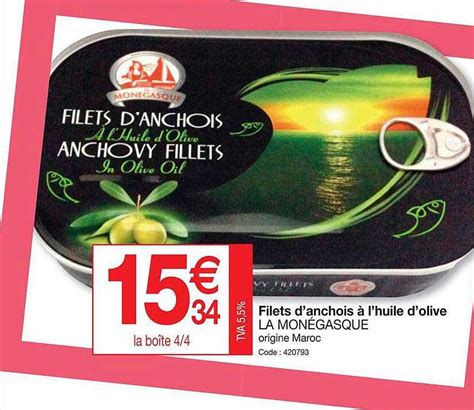 Promo Filets D Anchois L Huile D Olive La Mon Gasque Chez Promocash