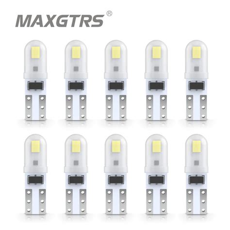 10PCS 20PCS T5 74 W1 2W W3W Super Bright LED Bulbs Auto Wedge Dashboard