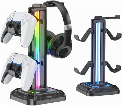 KDD Support pour Casque RGB avec 9 Modes d Éclairage Support Manette de