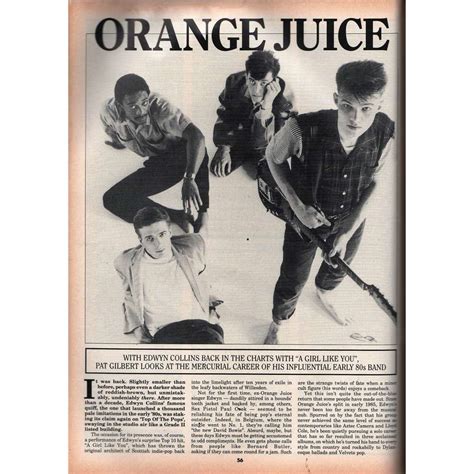 Record Collector N193 Sept 1995 Uk 1995 Orange Juice Front Cover