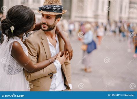 Interracial Wedding Couple Wedding In Florence Italy Caucasian Groom