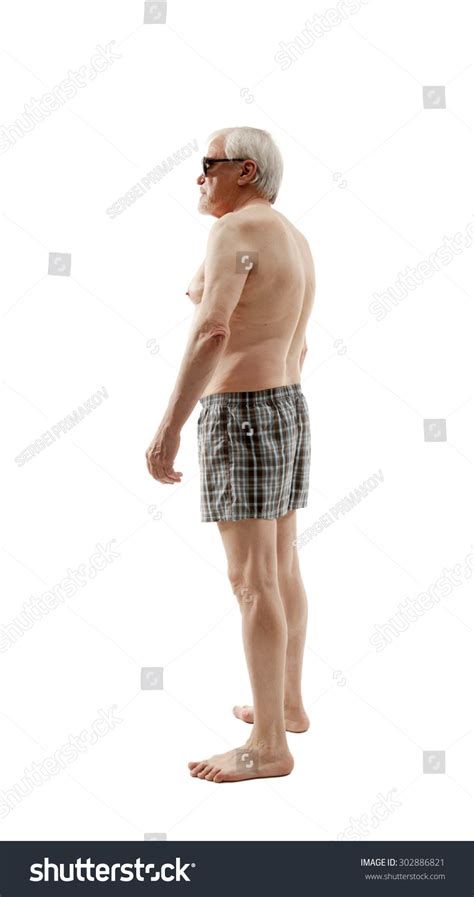 Naked Senior Man Belly Isolated On Stock Photo Shutterstock