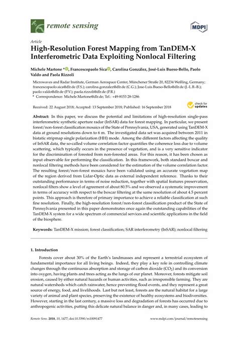 Pdf High Resolution Forest Mapping From Tandem X Dokumen Tips