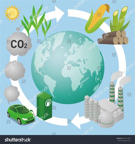 Biofuel Biomass Ethanol Life Cycle And Earth Royalty Free Stock