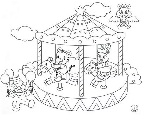 Carousel Coloring Page