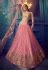 Pink Net Embroidered Circular Lehenga Choli