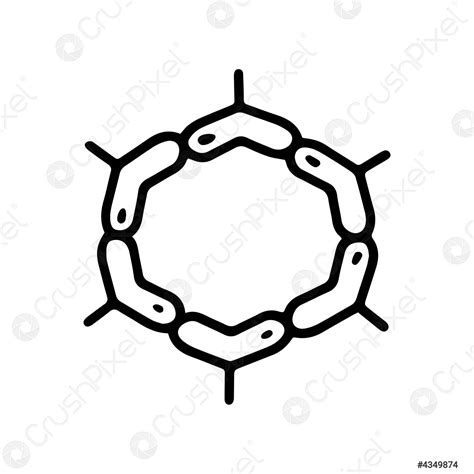 Bacteria Black Line Vector Doodle Icon Design Stock Vector