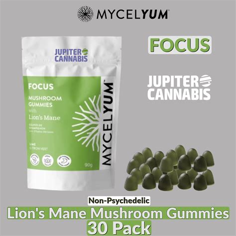 Focus With Lions Mane Mushroom Gummies Jupiter Cannabis Winnipeg