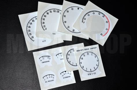 Gauge Face Decal Set B Body Rally Cluster Beige Face Mph