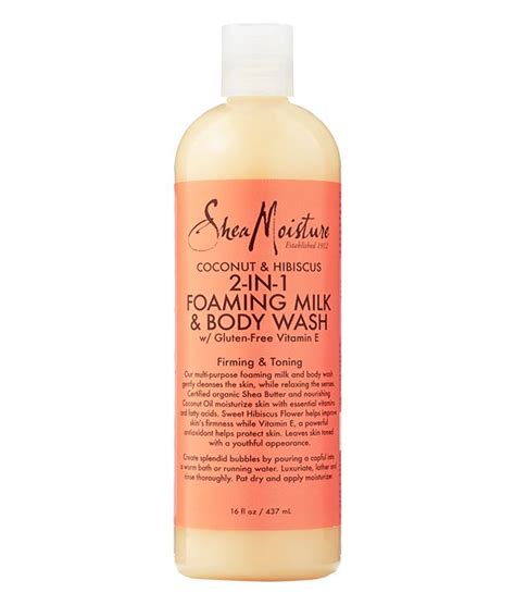 Shea Moisture Coconut And Hibiscus Foaming Milk And Body Wash 16oz Shea