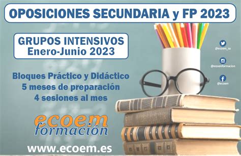 Oposiciones Profesores Secundaria y Formación Profesional