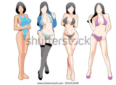 Sexy Women Bikini Vector เวกเตอรสตอก ปลอดคาลขสทธ 105653648 Shutterstock