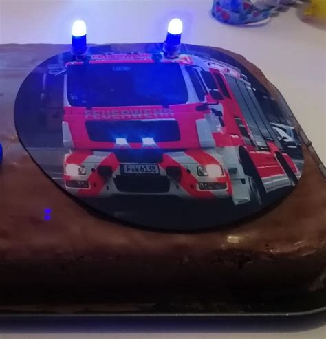 Fondant Tortenaufleger Tortenbild Geburtstag Feuerwehr Ama Amazon De