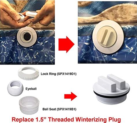 Atie Threaded Pool Spa Return Line Winterizing Plug Pool Filter