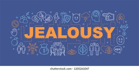 Jealousy Word Concepts Banner Break Presentation Vector De Stock