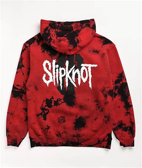 Brooklyn Projects x Slipknot Goat Red & Black Tie Dye Hoodie