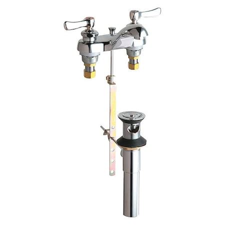 Chicago Faucet Manual Hot And Cold Water Sink Faucet 4 Mount Chrome Plated 797 ABCP Zoro