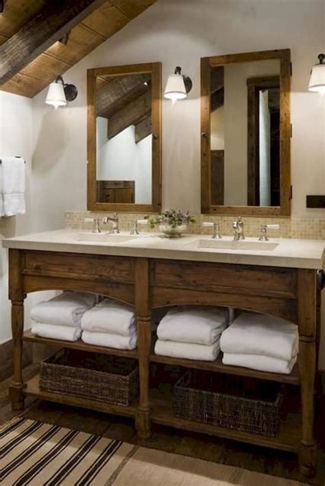 Perfect Rustic Farmhouse Bathroom Design Ideas 43 - SWEETYHOMEE