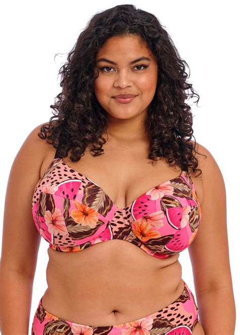 Elomi Cabana Nights Underwired Plunge Bikini Top Multi Available At