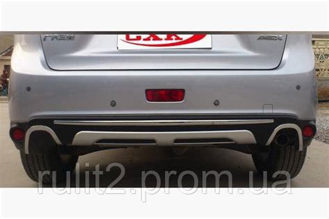 Накладки на Задний Бампер Mitsubishi ASX 2013-2015 Защитные ...