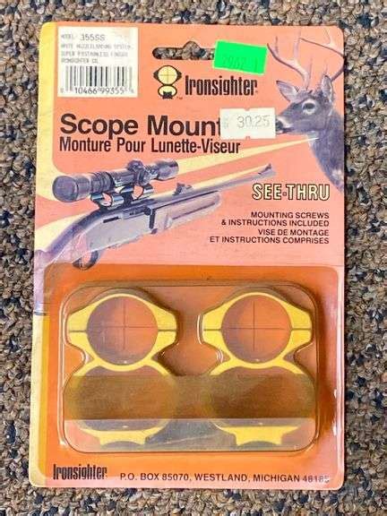 Ironsighter See Thru Scope Mount Muzzleloading System Model 355ss Metzger Property Services Llc