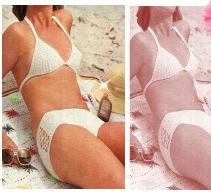 Crochet Bikini Pattern Vintage S Crochet Swimsuit Pattern Etsy
