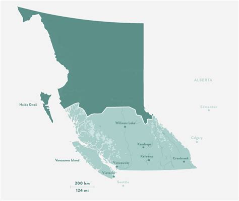 Simple Map Of Bc Canada