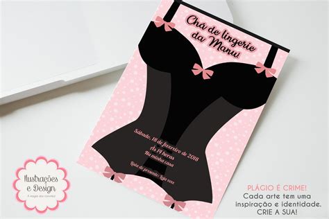 Convite Digital Chá de Lingerie Elo Produtos Especiais