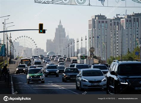 Nur Sultan Kazakhstan 2020 Busiest Part Highway Center Capital View ...