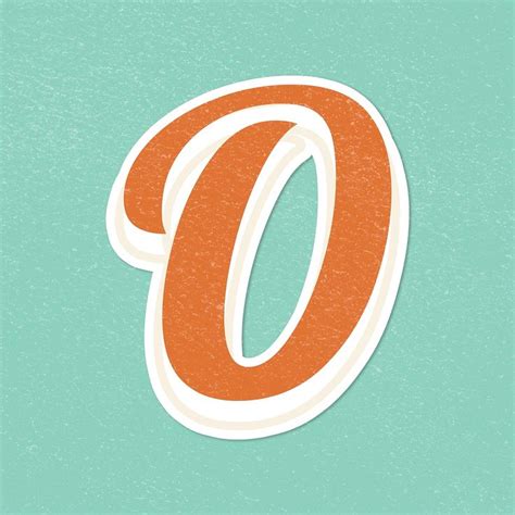 O Letter Vintage Font Lettering Alphabet Sticker Free Image By