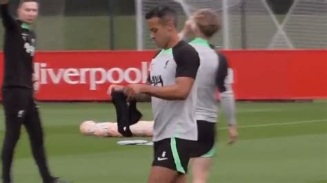 Thiago Alcantara in full Liverpool training after long injury absence ...