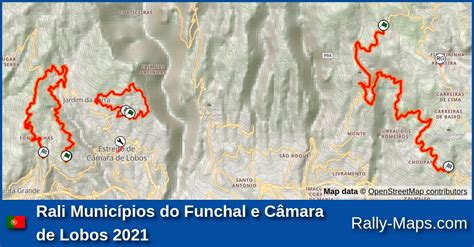 Streckenverlauf Rali Municípios do Funchal e Câmara de Lobos 2021