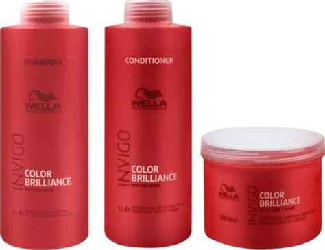 Kit Wella Shampoo 1l Condicionador 1l E Máscara 500g Collor Brilliance Invigo