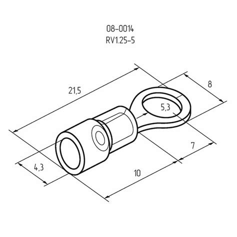 Наконечник кольцевой изолированный ø 5.3 мм 0.5-1.5 мм² (НКи 1.5-5/НКи ...