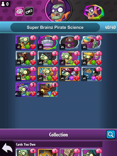 Hg Super Brainz Pirate Science Deck Plants Vs Zombies Heroes Amino