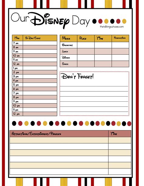 Disney World Planning Printables