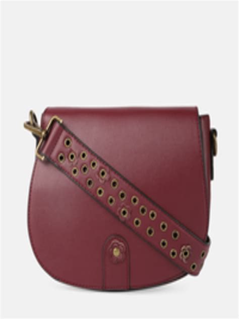 Buy Dressberry Burgundy Solid Sling Bag Handbags For Women 11154074 Myntra