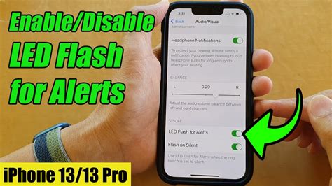 IPhone 13 13 Pro How To Enable Disable LED Flash For Alerts YouTube