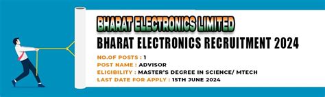 Bharat Electronics Recruitment Apply Now Last Date