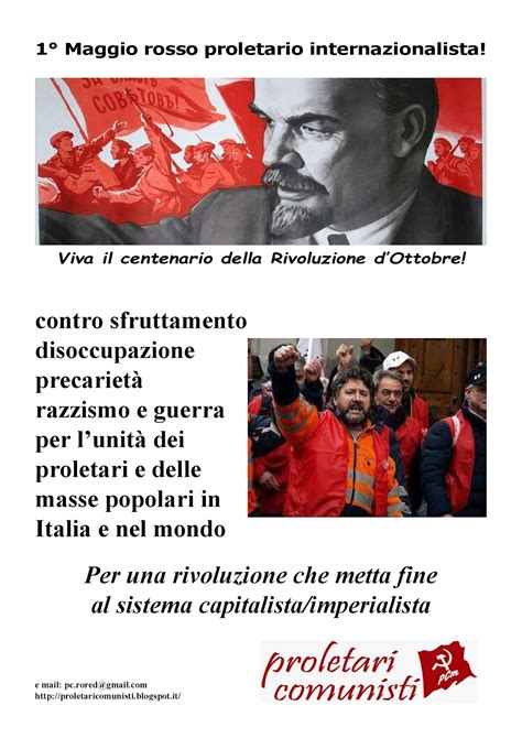 Proletari Comunisti Pc 30 Aprile Manifesto Nazionale 1 Maggio