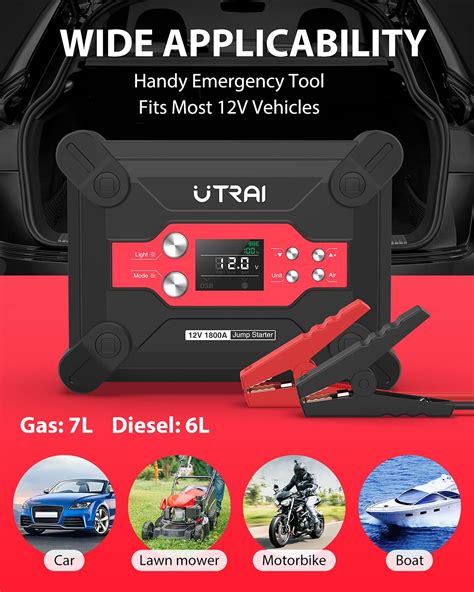 Buy Jump Starter With Air Compressor UTRAI Jstar 6 1800A Car Battery