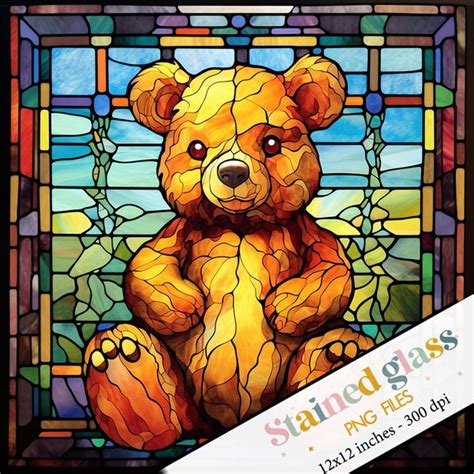 Bear Stained Glass Etsy