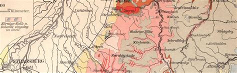 Alte Historische Landkarte Schwarzwald Geologie Karte Lithographie 1907