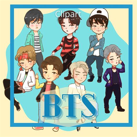 Bts Clipart Clip Art Kpop Bangtan Boys Clipart Bts Etsy