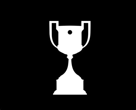 Copa Del Rey Trophy Logo White Symbol Abstract Design Vector