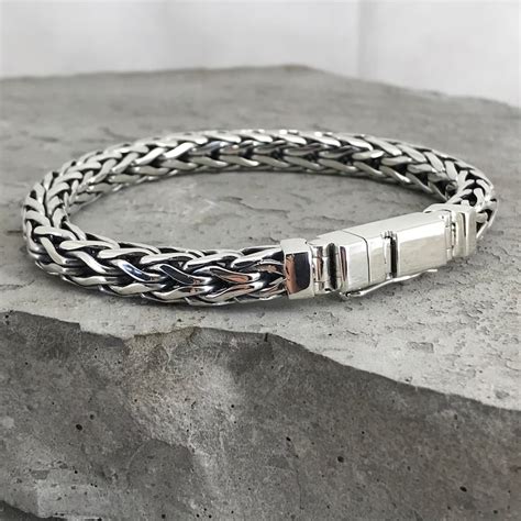 Men S Bracelet Sterling Silver Men S Etsy