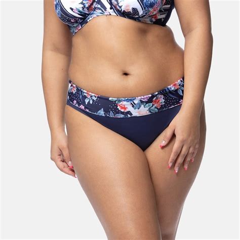 Monaco Turn Down Bikini Bottoms Print Blue Background Dorina La Redoute