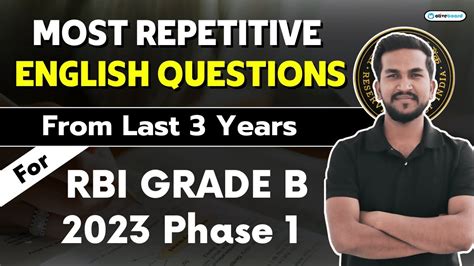 Most Repeated English Questions For Rbi Grade B Exam I Rbi