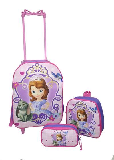 Kit Mochila Infantil Princesa Sofia DB Mochilas Magazine Luiza